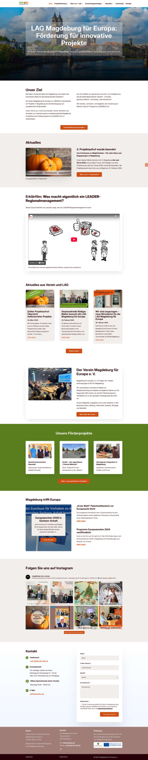 Screenshot Website MD4EU